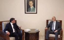 عبد الهادي يبحث آخر التطورات الفلسطينية مع الخارجية السورية