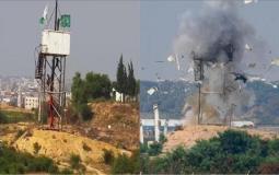 نقطة المراقبة التي استهدفها الجيش الإسرائيلي في غزة