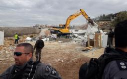 جرافات الاحتلال الإسرائيلي تهدم أحد  منازل الفلسطينيين