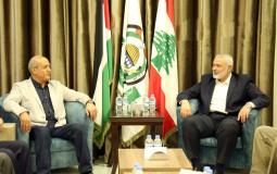 هنية ووفد "حماس" يلتقيان قيادة الشعبية في بيروت