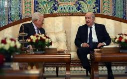 الرئيسان الفلسطيني والجزائري - ارشيف