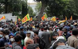 التظاهرات في سريلانكا.