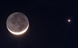 اقتران هلال القمر مع كوكب الزهرة - ارشيفية