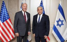 الرئيس الامريكي جو بايدن ورئيس الوزراء الاسرائيلي يائير لابيد