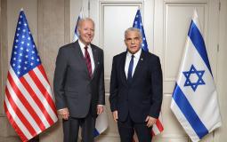 رئيس الوزراء الإسرائيلي يائير لابيد والرئيس الأمريكي جو بايدن