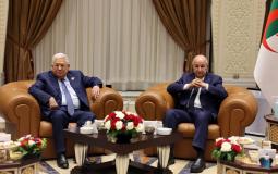 الرئيس الفلسطيني محمود عباس يجتمع مع نظيره الجزائري عبد المجيد تبون