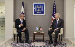 الرئيس الأمريكي جو بايدن ورئيس المعارضة الإسرائيلية بنيامين نتنياهو