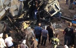 حادث سير في بلدة عرسال شرق العاصمة بيروت-لبنان