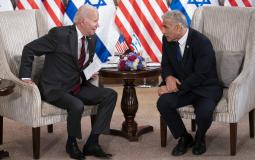 رئيس الوزراء الاسرائيلي يائير لابيد مع الرئيس الامريكي جو بايدن