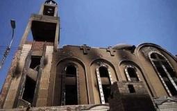 حريق في كنيسة أبوسيفين بمدينة الجيزة في مصر