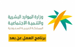 برنامج العمل عن بعد، “التابع لوزارة الموارد البشرية والتنمية الاجتماعية” في السعودية