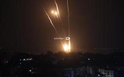 غزة اليوم بث مباشر- رشقة صواريخ تطلق من غزة صوب اسرائيل