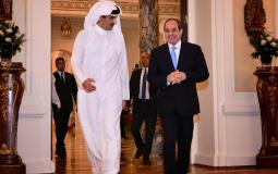 أمير قطر يهاتف الرئيس المصري ويبحث معه العلاقات الثنائية وتطورات الوضع في غزة