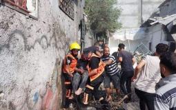 طواقم الدفاع المدني تواصل عملها خلال العدوان الاسرائيلي على غزة
