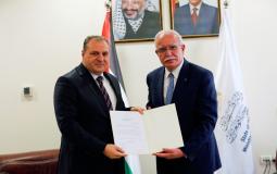 المالكي يتسلّم أوراق اعتماد سفير الأردن لدى فلسطين