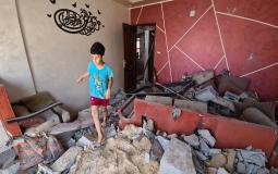 طفل فلسطيني خلال العدوان الإسرائيلي على غزة