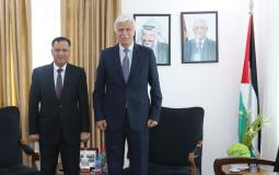 جانب من لقاء وزير التربية والتعليم مروان عورتاني مع سفير سلطنة عمان سالم بن حبيب