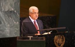الرئيس الفلسطيني محمود عباس خلال خطاب سابق بالأمم المتحدة - ارشيف