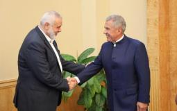 وفد قيادة حماس يلتقي رئيس جمهورية تتارستان الروسية
