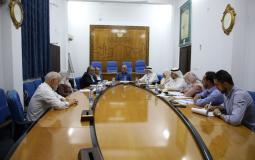 جانب من جلسة استماع عقدها المجلس التشريعي بغزة لمناقشة مشاريع الإعمار