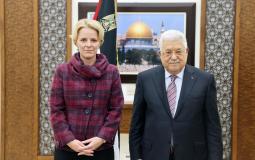 الرئيس عباس يتقبل أوراق اعتماد رئيسة مكتب تمثيل سويسرا لدى فلسطين