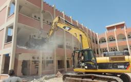 تعليم غزة تستكمل أعمال إزالة مبنى مدرسة بلقيس اليمن