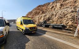 مصرع شخصين بحادث تصادم بين شاحنتين إسرائيلية وفلسطينية