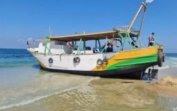 تشغيل أكبر مركب صيد في غزة بطول 21 مترًا