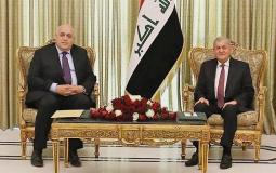 الرئيس العراقي خلال استقباله وزير العمل نصري أبو جيش