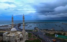 ميناء غزة في ظل أجواء غائمة - تعبيرية