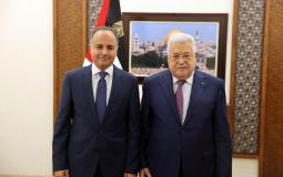 الرئيس عباس مع سفير جمهورية مصر