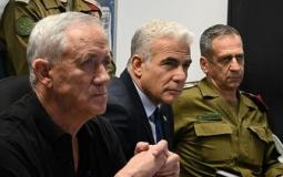 رئيس الوزراء الإسرائيلي يائير لابيد ووزير الجيش الاسرائيلي بيتي غانتس