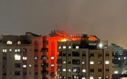 حريق شبّ داخل شقة سكنية وسط قطاع غزة