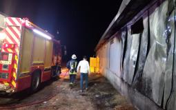 الدفاع المدني يسيطر على حريق اندلع في مزرعة دجاج في جنين