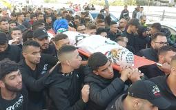 جانب من تشييع جثمان الشهيد أحمد شحادة في نابلس