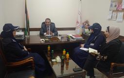مؤسسة الضمير لحقوق الانسان تستقبل وفد من الشرطة النسائية في مقرها بغزة