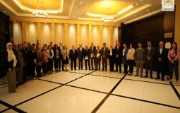 المشاركون في جلسات الحوار الفلسطيني الامريكي في رام الله