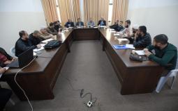 اجتماع لجنة الملفّات الإداريّة بوزارة الأوقاف في غزة