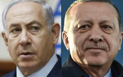 الرئيس التركي رجب طيب أردوغان ورئيس الوزراء الإسرئايلي بنيامين نتنياهو