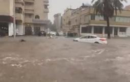 السيول في مدينة جدة بالمملكة السعودية