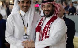 الأمير محمد بن سلمان وأمير قطر تميم بن حمد في كأس العالم 2022 في قطر