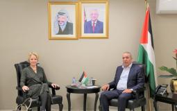 اجتماع حسين الشيخ مع ممثلة سويسرا لدى فلسطين