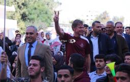 ممثل الاتحاد الأوروبي في فلسطين سفين كون فون بورغسدورف في زيارة إلى جامعة غزة ومشاهدة مباراة كأس العالم 2022