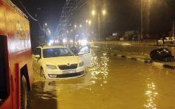 غرق مناطق في قطاع غزة نتيجة الأمطار