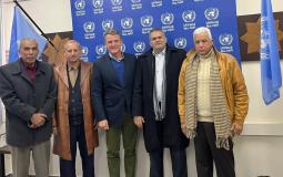 اجتماع اللجنة المشتركة للاجئين مع مدير شؤون "الأونروا" في غزة توماس وايت