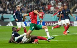 من مباراة المغرب وفرنسا في نصف نهائي كأس العالم 2022