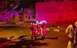 الدفاع المدني والصحة خلال عملهما في بيت ساحور لتخفيف الغاز السام المنتشر