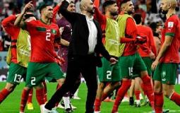 فرحة المنتخب المغربي بالتأهل إلى نصف النهائي في كأس العالم 2022