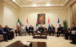جانب من لقاء ملك الأردن مع زعماء وقادة دول