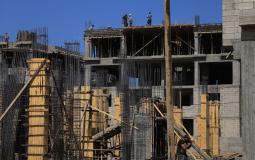 عمال بناء في مدينة غزة